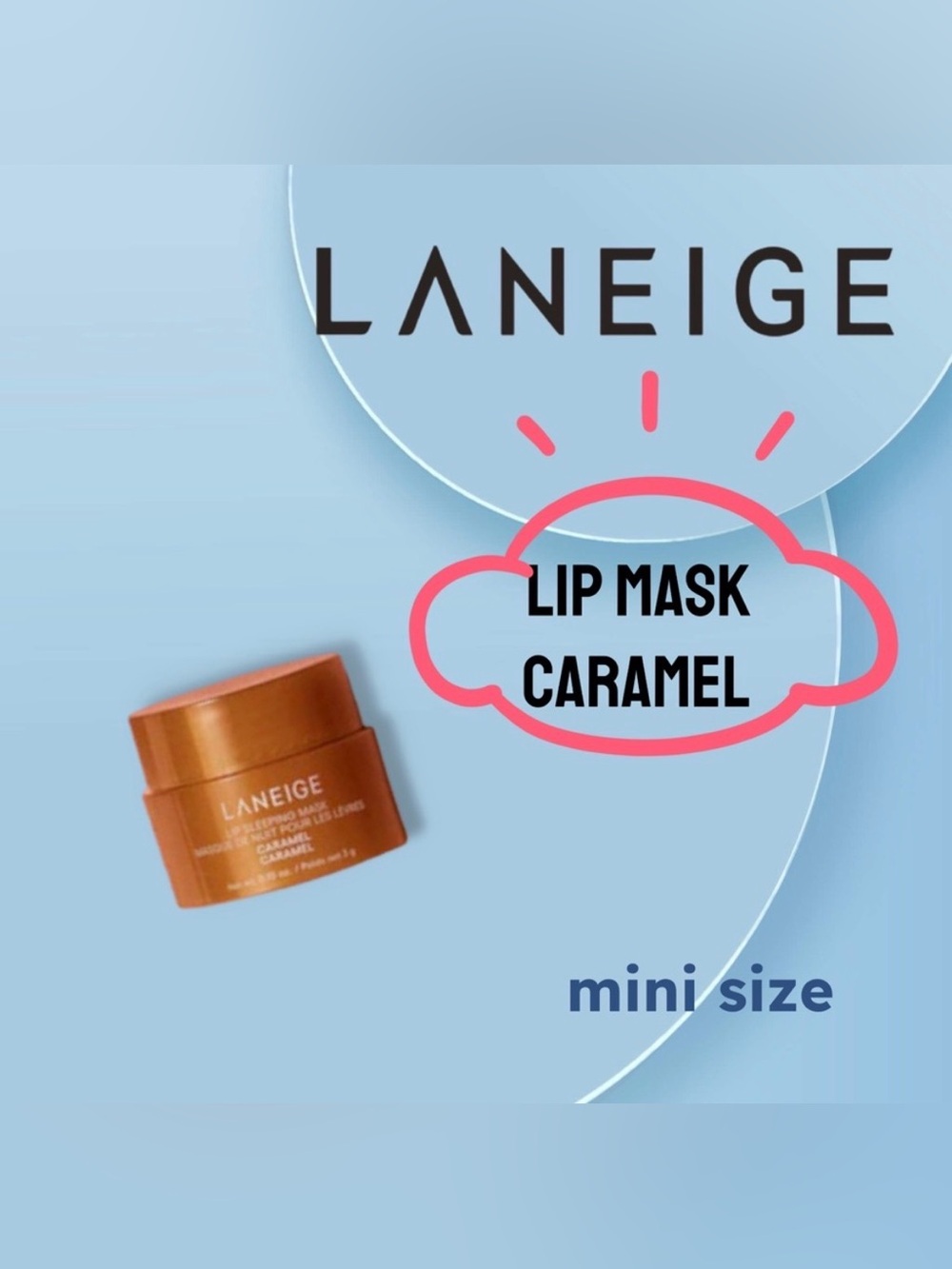 🌟⚡️🇰🇷🆕NWOB LANEIGE | MINI | Award winning Moisture boost Lip Mask - Caramel